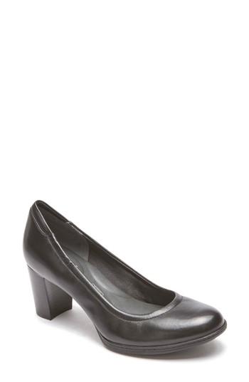 Women's Rockport Chaya Round Toe Pump M - Black