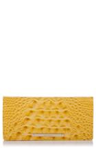 Women's Brahmin 'ady' Croc Embossed Continental Wallet - Yellow