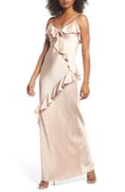 Women's Maria Bianca Nero Kylie Ruffle Slipdress - Beige