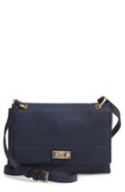 Sr Squared By Sondra Roberts Faux Leather Crossbody Bag - Blue