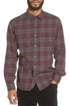Men's Vince Ombre Plaid Flannel Sport Shirt, Size - Red
