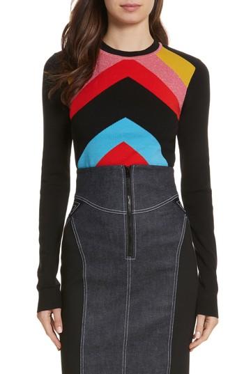 Women's Diane Von Furstenberg Rainbow Sweater - Black