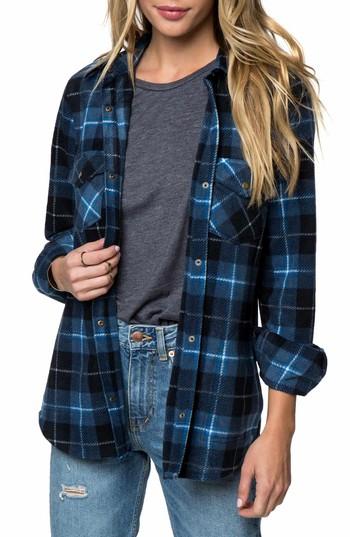 Women's O'neill Zuma Water-resistant Flannel Shirt - Blue