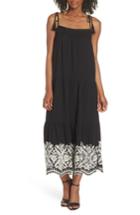 Women's Maggy London Embroidered Hem Maxi Dress - Black