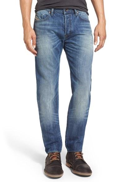 Men's Diesel 'buster' Slim Straight Fit Jeans - Blue