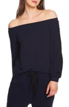 Women's St. John Collection Twill Matte Shine Jacquard Knit Sweater - Grey