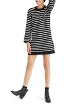 Women's Madewell Stripe Sweater Dress, Size - Black