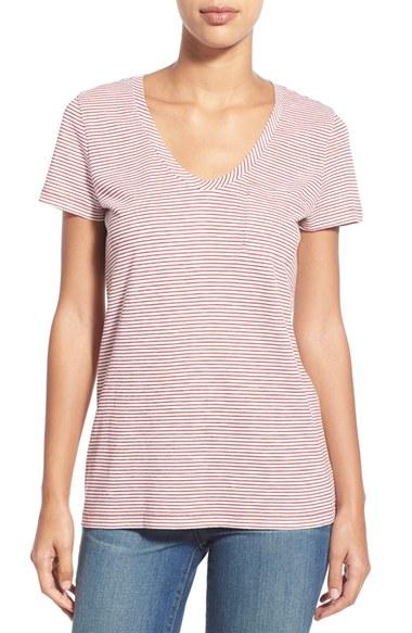 Women's Caslon Relaxed Slub Knit U-neck Tee - Ivory
