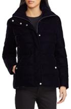 Women's Lauren Ralph Lauren Velvet Puffer Jacket - Black