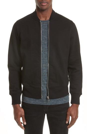 Men's Ps Paul Smith Organic Cotton Jersey Sweatshirt Bomber Jacket