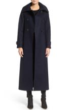 Women's Mackage Double Breasted Military Maxi Coat - Blue