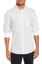 Men's Nordstrom Men's Shop Trim Fit Non-iron Circle Print Sport Shirt, Size - Ivory