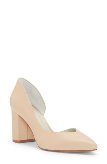 Women's 1.state Sisteen Half D'orsay Pump .5 M - Beige