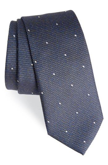 Men's Burberry Manston M Dot Silk Tie, Size - Blue