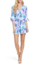 Women's Lilly Pulitzer Bryce Romper, Size - Blue/green