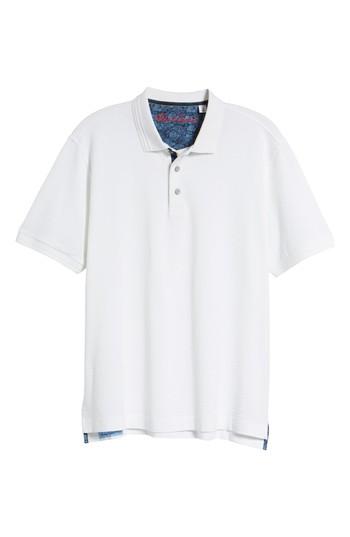 Men's Robert Graham Edwin Knit Polo - White