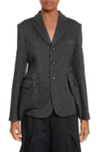 Women's Comme Des Garcons Button Front Jacket - Black