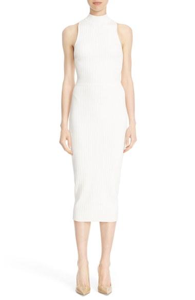 Women's Cushnie Et Ochs Knit Lace-up Racerback Midi Dress