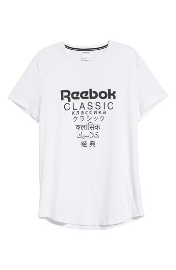 Men's Reebok Longline Unisex T-shirt, Size - White