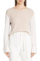 Women's Vince Colorblock Cashmere Pullover - Beige