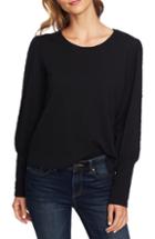 Women's Cece Puffed Shoulder Paisley Knit Top - Black