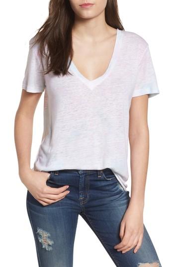 Women's Rails Cara V-neck Slub Knit Tee - White