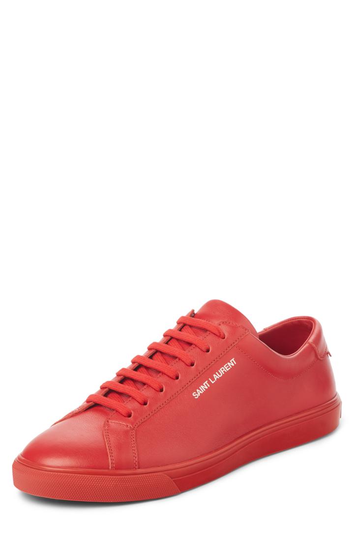 Men's Saint Laurent Andy Low Top Sneaker Us / 39eu - Red