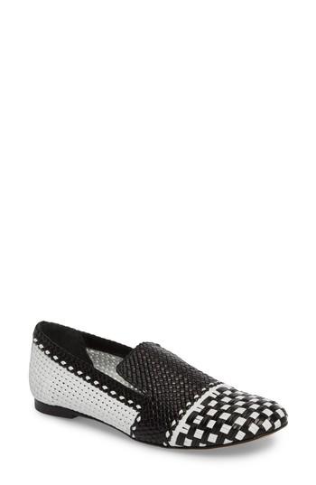 Women's Stuart Weitzman Riviera Woven Loafer M - Black