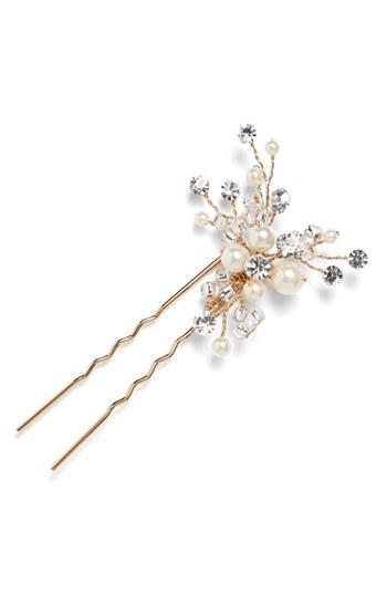 Wedding Belles New York 'poppy' Hairpin, Size - Metallic