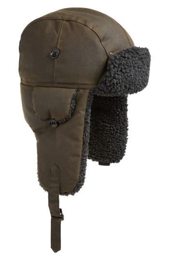 Men's Barbour Fleece Lined Trapper Hat - Green
