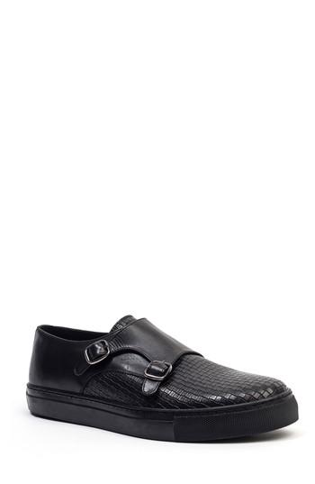 Men's Jared Lang Embossed Monk Strap Sneaker