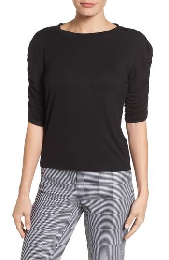 Women's Halogen Cinch Sleeve Tee - Black