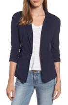Petite Women's Caslon Knit One-button Blazer - Blue