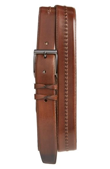 Men's Mezlan Calfskin Belt - Cognac