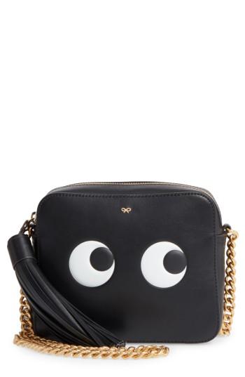 Anya Hindmarch Eyes Camera Leather Crossbody Bag - Black