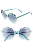 Women's Tiffany & Co. Paper Flowers 54mm Round Sunglasses - Blue Gradient