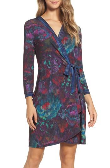 Women's Bcbgmaxazria Adele Rose Tapestry Wrap Dress