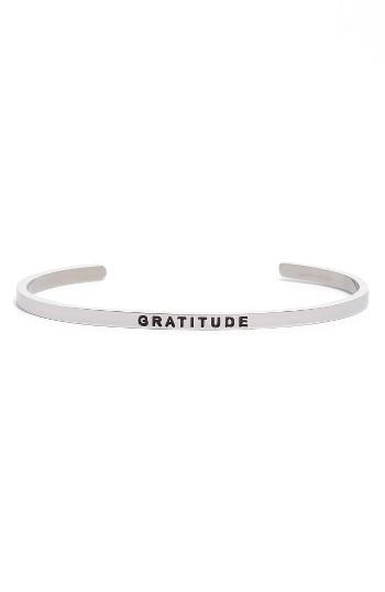Women's Mantraband Gratitude Engraved Cuff