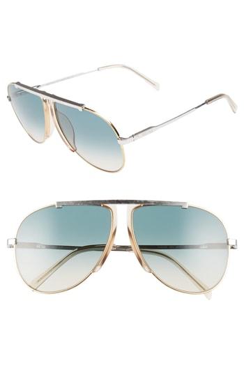 Women's Celine 62mm Aviator Sunglasses - Gold/ Light Brown/ Brown