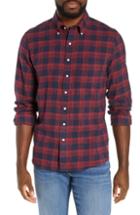 Men's The Normal Brand Regular Fit Space Dyed Check Flannel Shirt - Grey