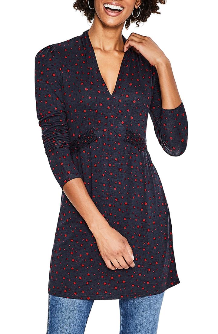Women's Boden Betty Jersey Tunic - Blue
