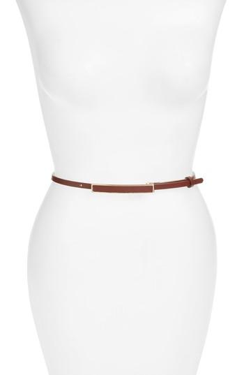 Women's Lodis Elongated Plaque Belt - Burgundy