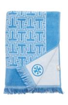 Women's Tory Burch T-tiles Beach Towel, Size - Blue