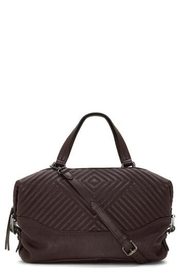 Vince Camuto Tave Quilted Leather Satchel - Purple