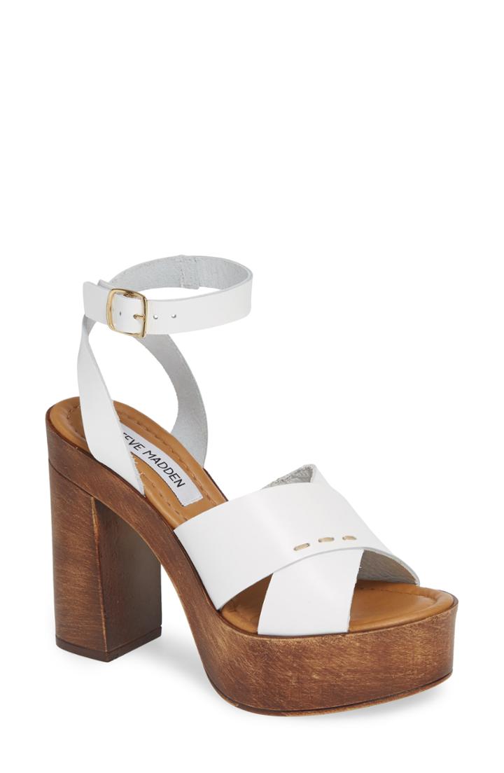 Women's Steve Madden Liliana Platform Sandal M - White