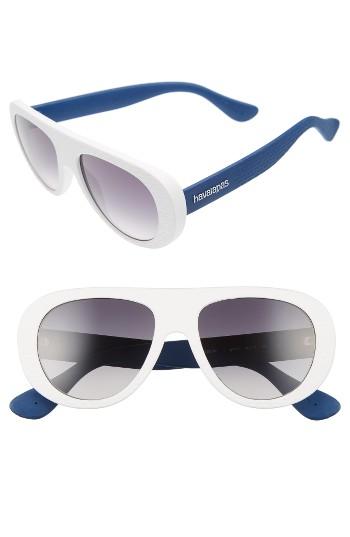 Women's Havaianas Rio 54mm Gradient Lenses Aviator Sunglasses - White/ Blue