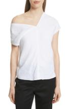 Women's Helmut Lang One-shoulder Linen Blend Top - White