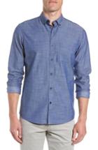 Men's 1901 Trim Fit Jacquard Print Sport Shirt - Blue