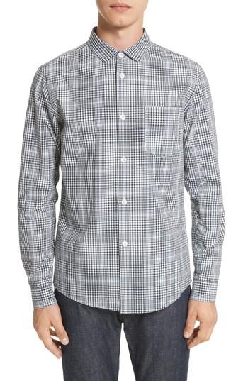 Men's A.p.c. John Check Woven Shirt, Size - Blue