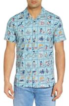 Men's Kahala Mini Series Regular Fit Broadcloth Camp Shirt - Blue